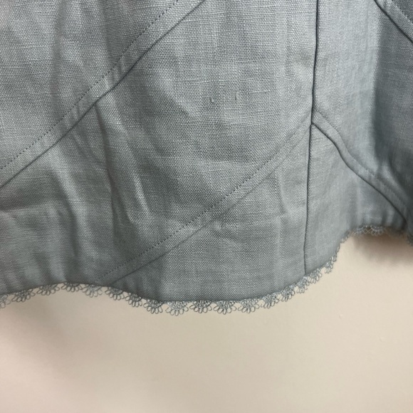 NWT Love McNicoll Linen Diana Puff Sleeves Bodycon Dress Sz S - Picture 10 of 16